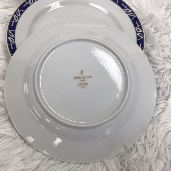 YSL YVES SAINT LAURENT 4PC SALAD PLATES YAMAKA - Picture 2 of 3